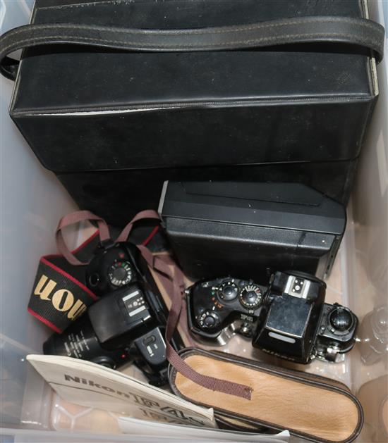 A box of cameras